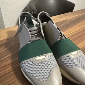 Balenciaga Men's Green and Gray Sneakers